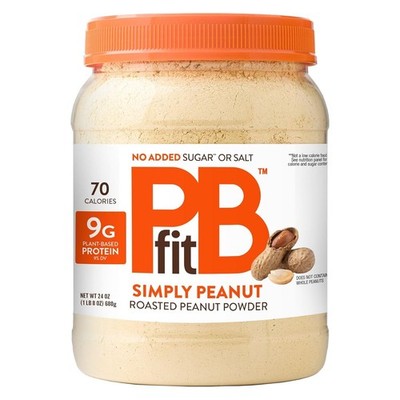 PBfit 24 Ounce Simply Peanut Powdered Powder, No Added Sugar or Salt,... 