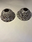 Vintage Quoizel Tiffany Style Fishscale Shades