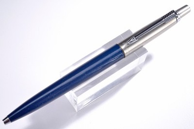 Vintage Parker Jotter Ballpoint Pen in Deep Deep Blue - USA - Brass Threads #30