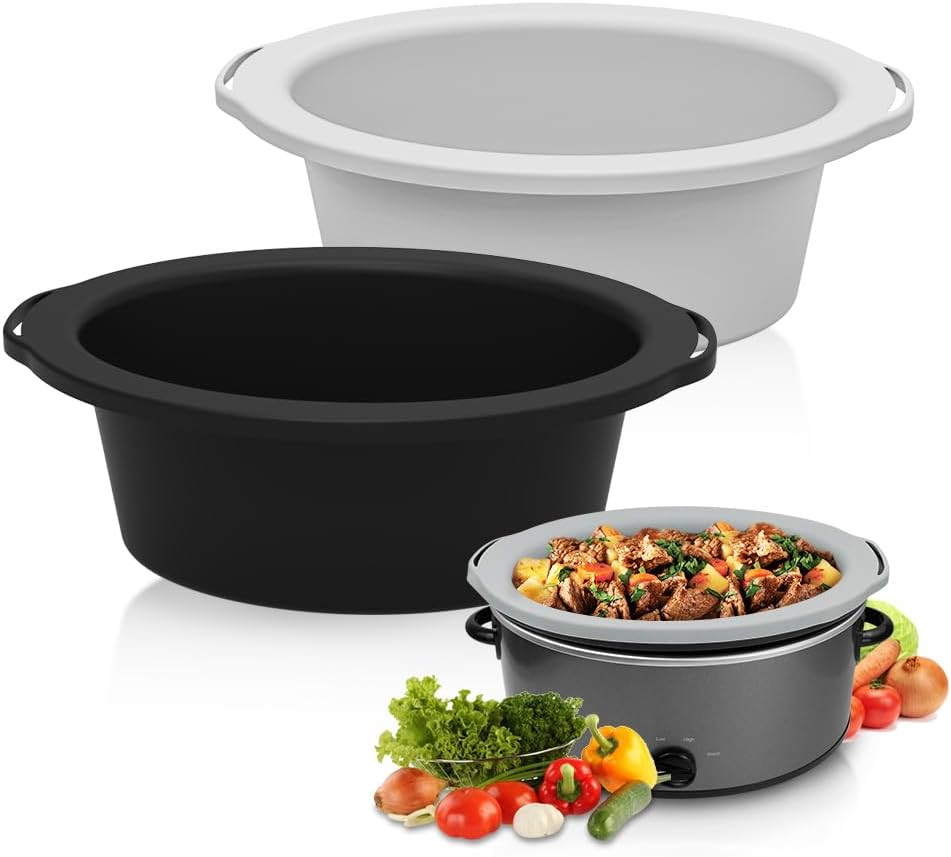 Chefaid Slow Cooker Liners, 100% Silicone Reusable Crock Pot Insert Accessories 