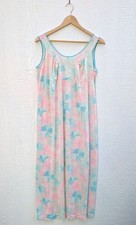 Vintage Lorraine Retro Floral Sleeveless Maxi Nightgown Women's Size Small