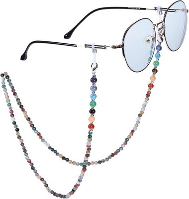 7 Chakra Stein Perlen Brillenkette Damen Kristall Sonnenbrillenkette