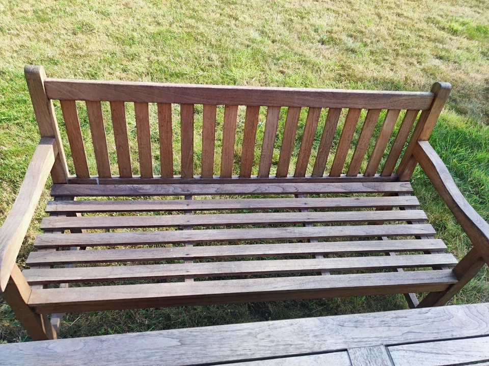 Teakholz-Gartenset mit Kissen - Bild 3 von 4