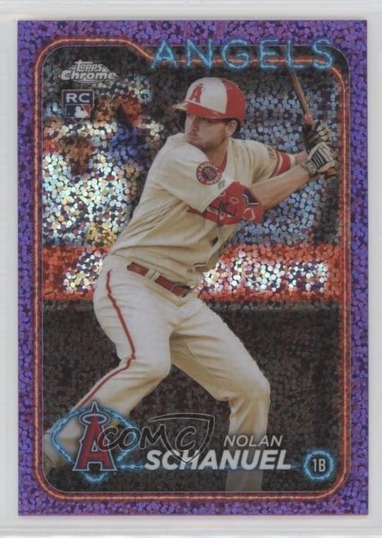 2024 Topps Chrome Purple Speckle Refractor /299 Nolan Schanuel #274 Rookie RC