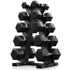 Dumbbell Set Rubber Encased Hex Dumbbell Free Weights Dumbbells Set