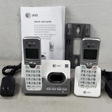 AT&T 2 Handset Cordless DECT 6.0 Expandable Phone Answering System EL52303