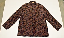 Vintage Jacket Sun N Sand Size S/M 60s Quilted Black Velvet Lined Toggle Button