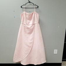 Y2k Style Davids Bridal Light Pink Floral Beaded A-Line Formal Prom Dress Sz 18
