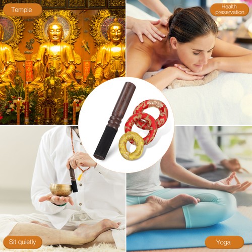 3pcs Tibetan Singing Bowl Mats Meditation Sound Bowl Tibetan Bowl Cushions with - Picture 10 of 11