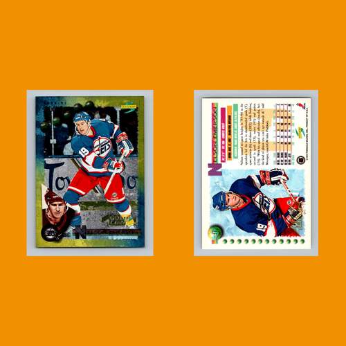 Tarjeta de hockey Nelson Emerson #41 1994 Score Gold Line Winnipeg Jets NHL CASI NUEVA - Imagen 3 de 3