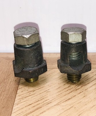 QTY 2 Service Post Connectors, Bronze, 1/0 Thru 4/0 Split Bolt Wire Connector