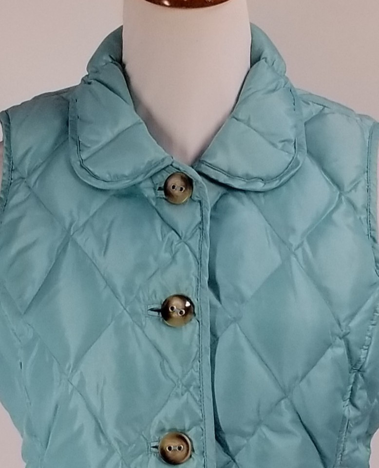 Talbots Size Petite Medium Button Front Puffer Ve… - image 3