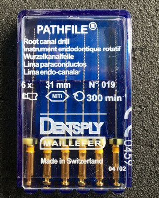 Dentsply Pathfile Root Canal Rotary Dental Files 1 x 6 File Pack 019 31mm