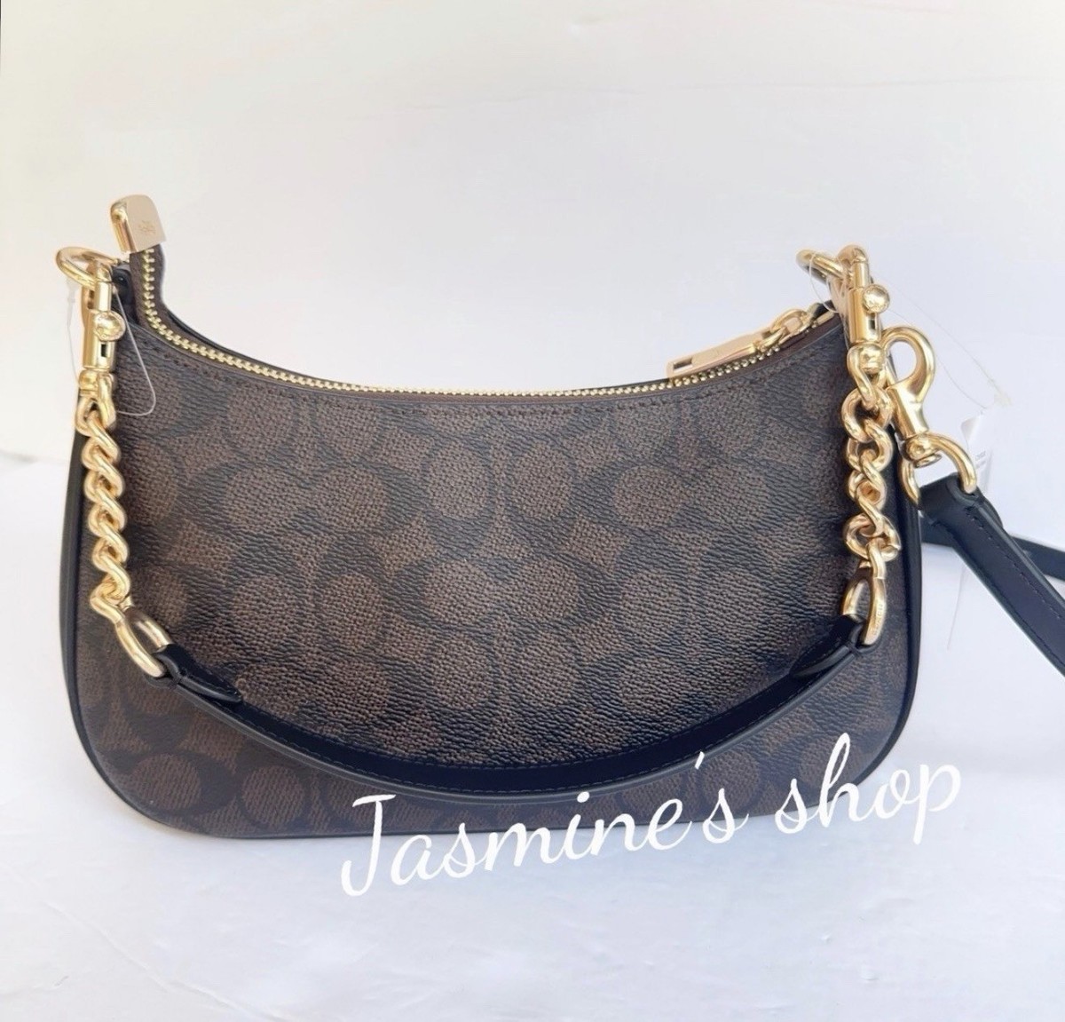美品 vintage coach signature shoulderbag NWT Coach Teri Shoulder Bag In Signature Canvas cv933 | eBay