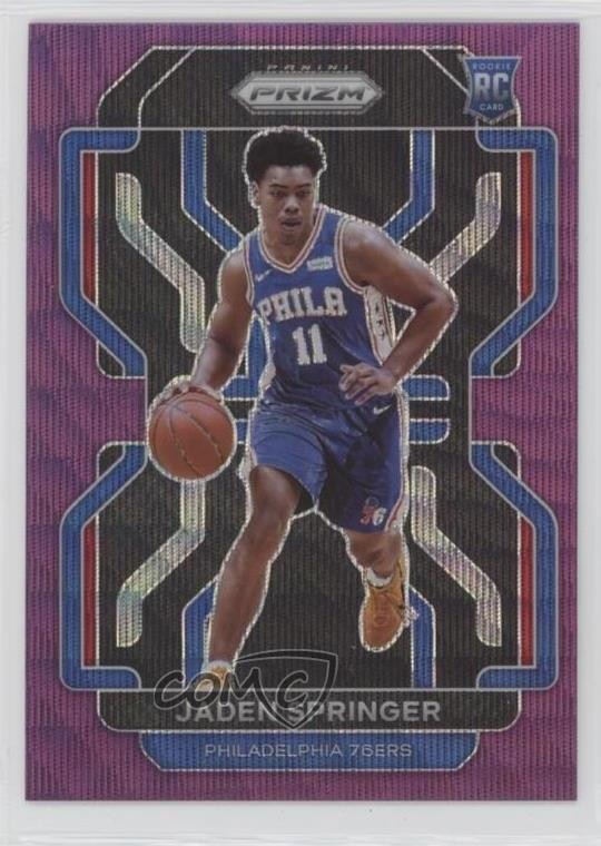 2021-22 Panini Prizm Purple Wave Prizm Jaden Springer #317 Rookie RC 01qg