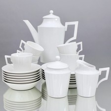 KPM Berlin: Kaffeeservice Konisch, glatt, weiss, Service, coffee set