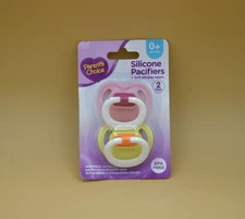 Parent's Choice Silicone Pacifiers 2-Pack Size 0+ Months