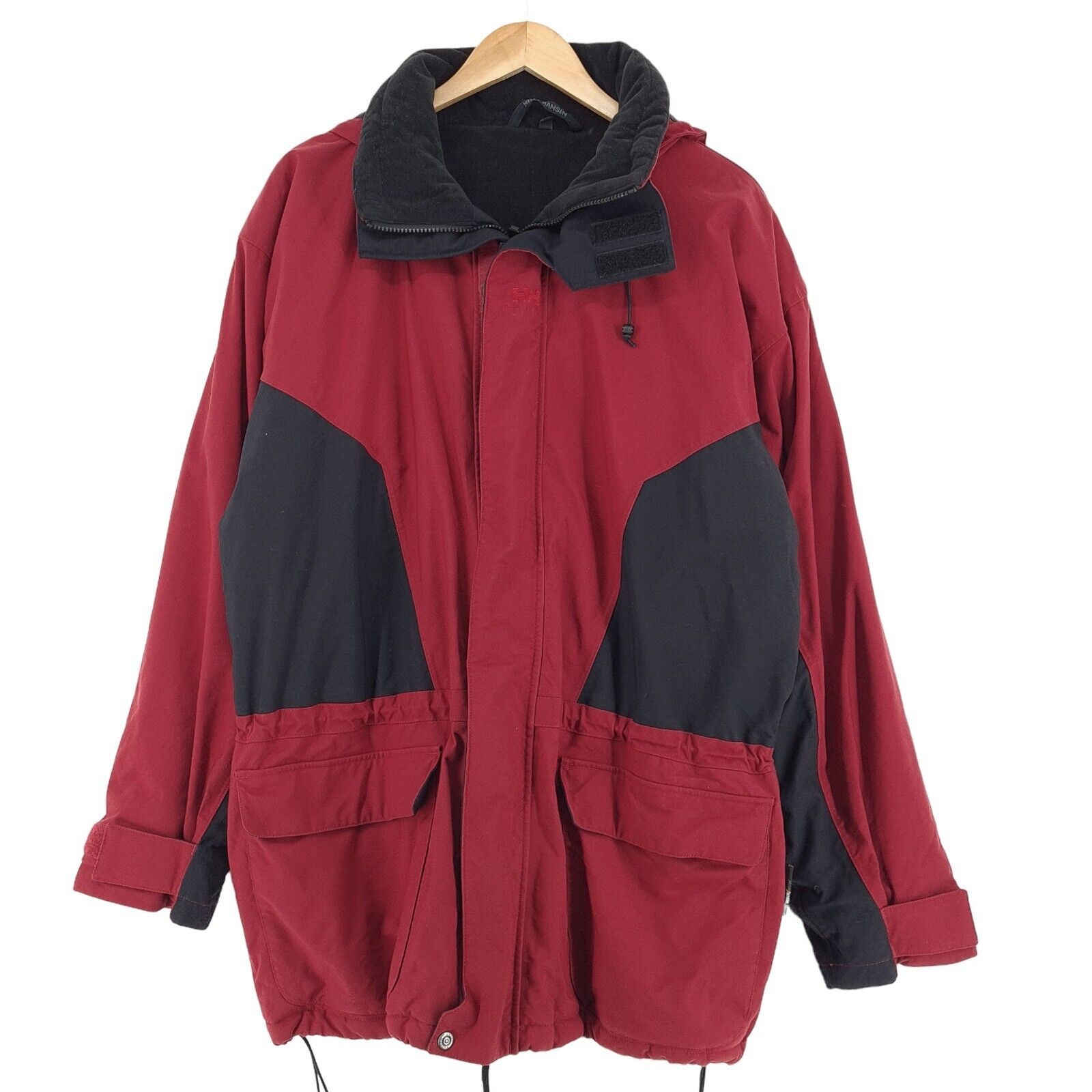 Helly Hansen Ropa de Trabajo Rojo Grueso Chaqueta Impermeable Hombre Ec5 Talla L