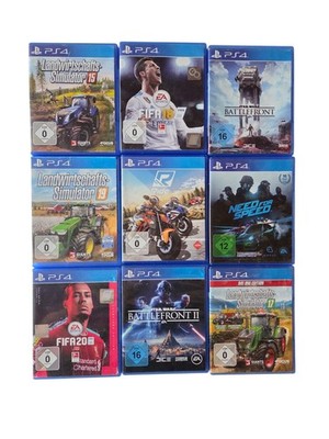 PS4 Spiele Konvolut 9 Spiele FIFA Need for Speed Star Wars Battlefront Simulator