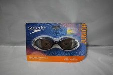 Speeedo Jr. Amp Mirrored, Easy Adjust, Anti Fog Swim Goggles Age 6-14 Black Gray