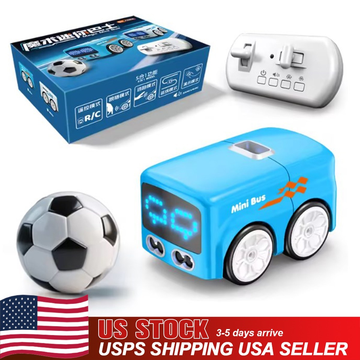 Magic RC Mini Bus Intelligent Remote Control Gesture Sensing Smart Animation Car