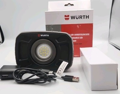 NIB Wurth Rechargeable LED Work Light Li-ion Battery 10W With Stand 2 Settings 