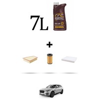 Hoffcar Wartungsset 3 Filter Und 7L ÖL FüR Jaguar F-Pace (X761) 2.0 184KW