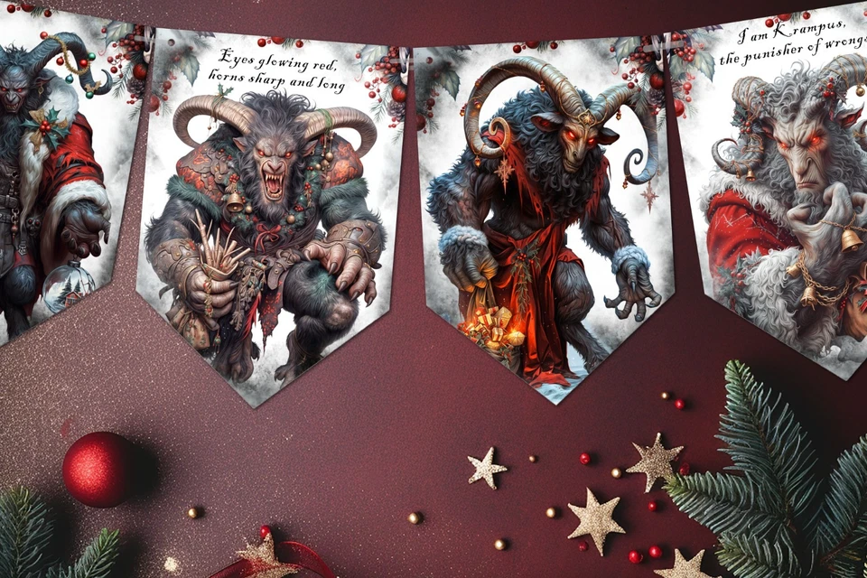 Традиционное языческое рождественское украшение Krampus из альпийского фольклора - Изображение 2 из 3
