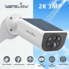 Wansview Wireless Solar Security Camera Outdoor Solar Panel WiFi Human Detection