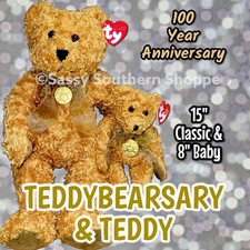 🧸 TEDDYBEARSARY & TEDDY 🧸 2002 Ty Classic & Beanie Baby 100 Year BEARS *MWMT*