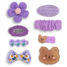 50 Girls Hair Clips Lot Lavender Purple Flower Bear Barrettes Toddler Kids New