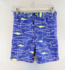 Carters Boys Swim Trunks Size 7 Sharks Lined Drawstring
