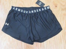 Under Armour Womens Loose Fit Play Up Shorts 3.0 Black Large NEW WITH TAG