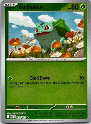 Bulbasaur - Mega Evolution (NM) Reverse Holo 1/132 Grass Basic #1
