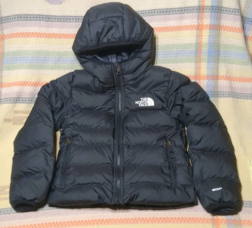 THE NORTH FACE Reversible North Down Hooded Jacket - Girls' Small (7/8) Black