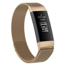 Loop Bracelet For Fitbit Charge 4 3 Magnetic Stainless Steel Mesh Band Strap