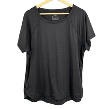 T by Talbots TShirt Black Sun Protection Stretch Quick Dry Round Neck XL