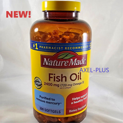 Nature Made Fish Oil 2400 mg (720 mg OMEGA-3) 300 Liquid Softgels
