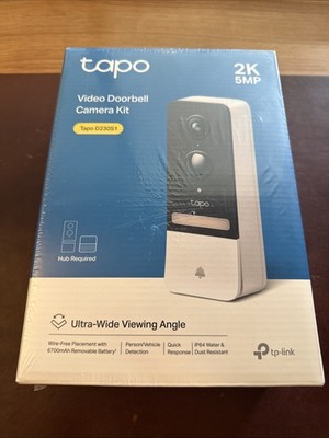 New Tapo TP-Link D230S1 Video Doorbell Camera Kit, 2K 5MP - SEALED