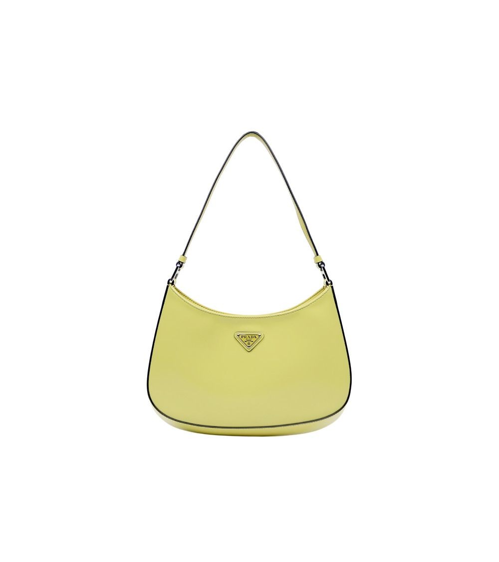 Prada Yellow Brushed Cleo Hobo Bag 66793 159094636 [U]