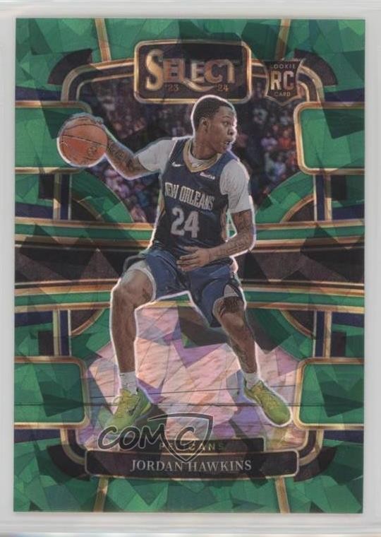 2023-24 Panini Select Concourse Green Ice Prizm Jordan Hawkins #72 0t30