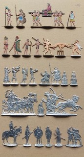 Zinnfiguren Flachfiguren 30mm Konvolut Altertum Ludwig Frank