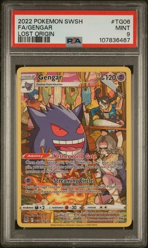 PSA 9 Gengar TG06 SWSH11: Lost Origin Trainer Gallery Ultra Rare Pokemon Card
