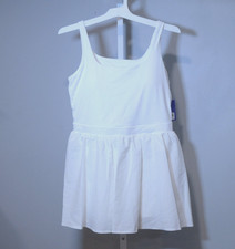 NWT JoyLab Size M White 1-Piece Activewear Dress Built-in Shorts w/Pockets