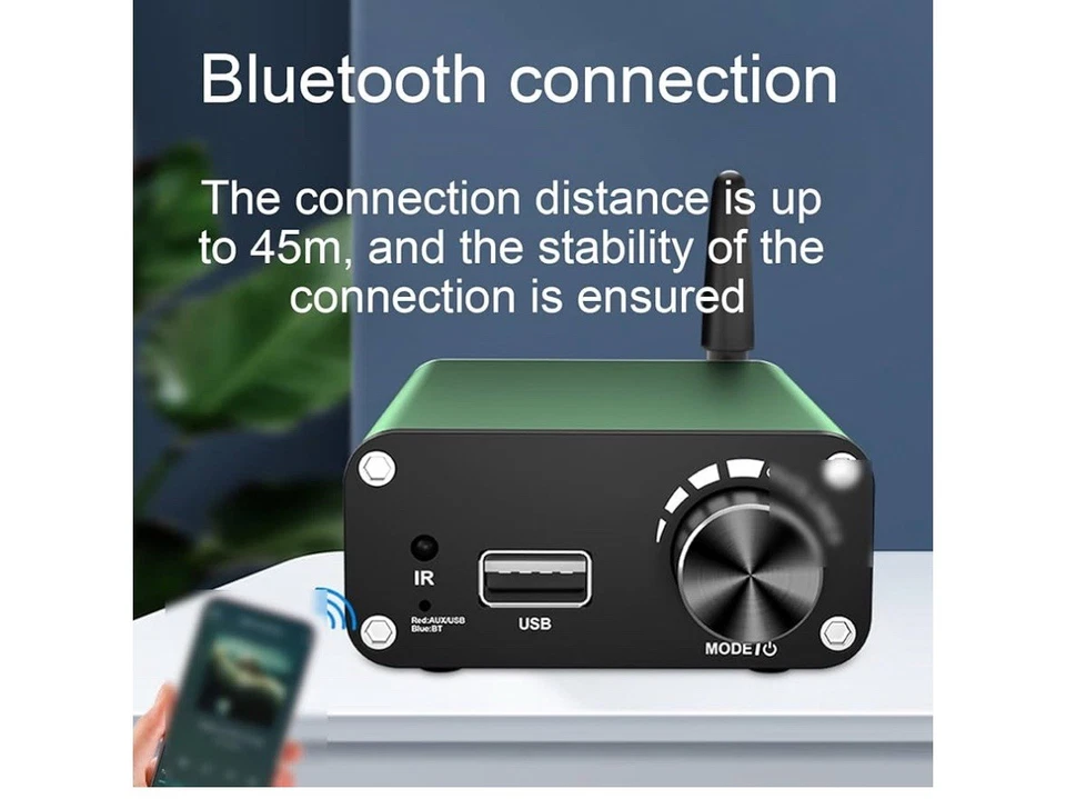 Bluetooth 5.3 Stereo Receiver, Dual Channel Amplifier Receiver - Bild 2 von 4
