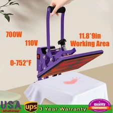 11.8*9 inches, Heat Press Machine for  DIY T Shirts, T Shirt Press Machine