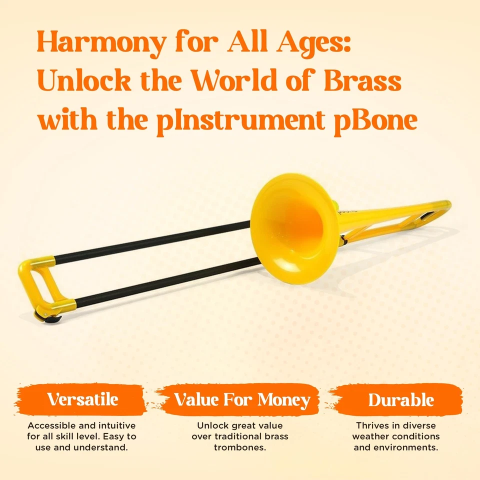 Trombone plástico pBone BB - Design leve com aderência ergonômica - Inclui... - Imagem 2 de 4