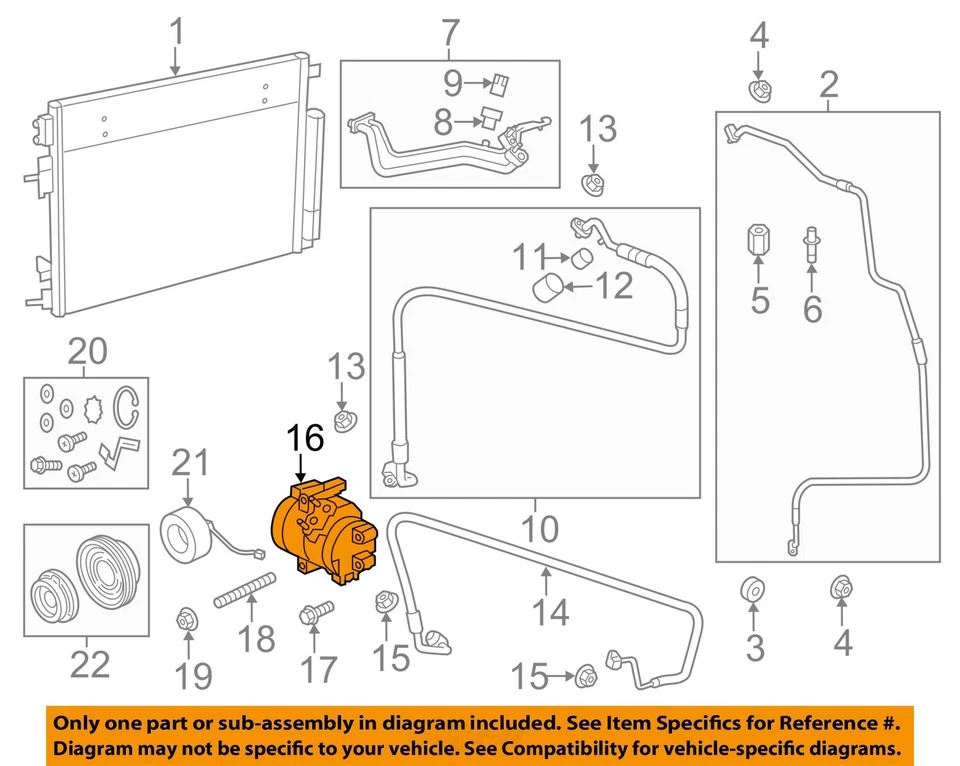 Compresor de aire acondicionado usado se adapta a: Chrysler 300 2014 3,6 grado A Foto 3 de 4