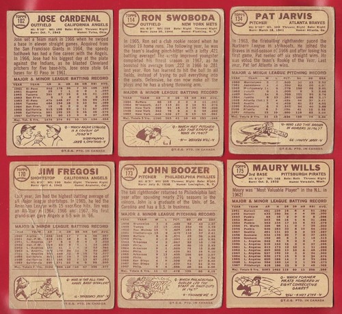 1965 1966 1967 1968 OPC O PEE CHEE TOPPS MLB BASEBALL CARD SEE LIST - Picture 171 of 173