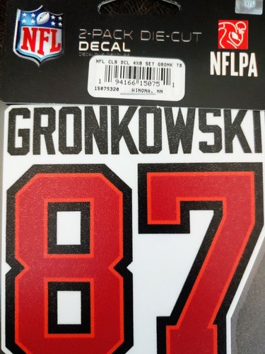 🏈 ROB GRONKOWSKI 87 Tampa Bay Bucs MULTI USE Decal - Picture 3 of 3